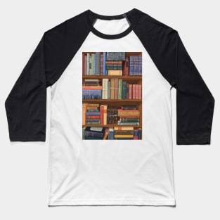 Vintage Bookshelf Baseball T-Shirt